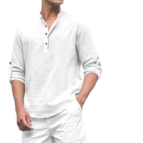Macsivo Men's Cotton Polyster Blend Solid Short Kurta