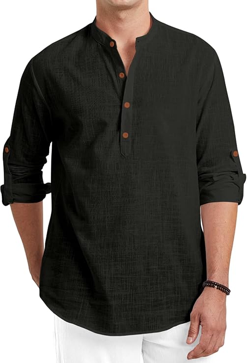 ROYALSCOUT Men's Cotton Blend Full Sleeve Short Kurta